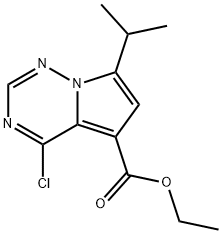 ETHYL 4-CHLORO-7-ISOPROPYLPYRROLO[2,1-F][1,2,4]TRIAZINE-5-CARBOXYLATE Struktur