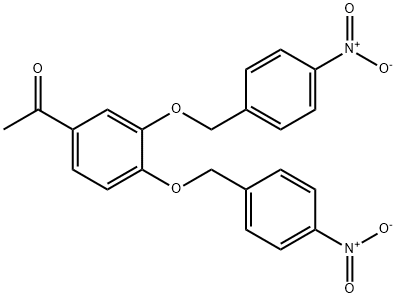 1-[3,4-bis[(4-nitrophenyl)methoxy]phenyl]ethanone Struktur