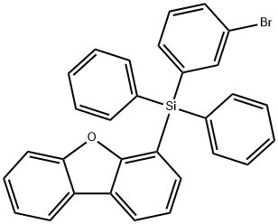 Dibenzofuran, 4-[(3-bromophenyl)diphenylsilyl]- Structure