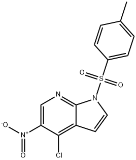 1H-Pyrrolo[2,3-b]pyridine, 4-chloro-1-[(4-methylphenyl)sulfonyl]-5-nitro- 化学構造式