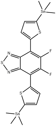 5,6-Difluoro-4,7-bis(5-(trimethylstannyl)thiophen-2-yl)benzo[c][1,2,5]thiadiazole Struktur
