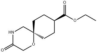 Racemic-(6S,9S)-Ethyl 3-Oxo-1-Oxa-4-Azaspiro[5.5]Undecane-9-Carboxylate 化学構造式