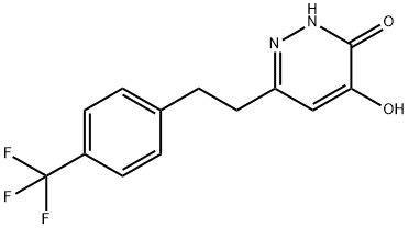 3(2H)-Pyridazinone, 4-hydroxy-6-[2-[4-(trifluoromethyl)phenyl]ethyl]- Struktur