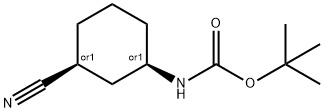 Carbamic acid,N-[(1R,3S)-3-cyanocyclohexyl]-, 1,1-dimethylethyl ester,rel-|N-[(1R,3S)-3-氰基环己基]氨基甲酸酯