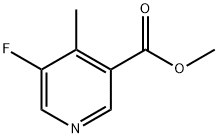 3-Pyridinecarboxylic acid, 5-fluoro-4-methyl-, methyl ester Structure