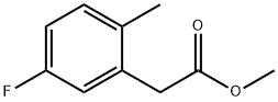 Benzeneacetic acid, 5-fluoro-2-methyl-, methyl ester 化学構造式