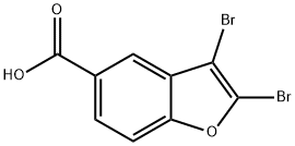 2,3-Bromo-5-benzofurancarboxylic acid Structure