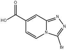 1,2,4-Triazolo[4,3-a]pyridine-7-carboxylic acid, 3-bromo- Structure