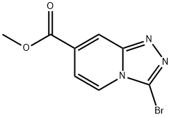 1,2,4-Triazolo[4,3-a]pyridine-7-carboxylic acid, 3-bromo-, methyl ester Struktur