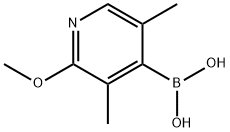 (2-Methoxy-3,5-dimethylpyridin-4-yl)boronic acid 化学構造式