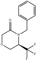 3-Morpholinone, 4-(phenylmethyl)-5-(trifluoromethyl)-, (5R)- Struktur