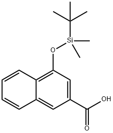 4-[(tert-butyldimethylsilyl)oxy]naphthalene-2-carboxylic acid Struktur