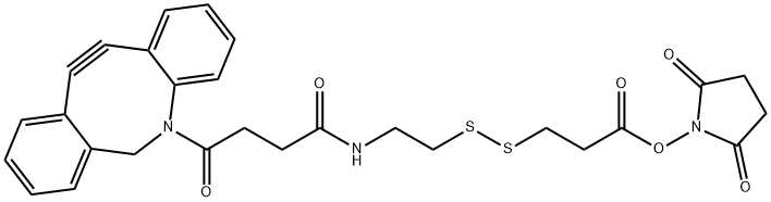 Azadibenzocyclooctyne-CONH-N-hydroxysuccinimidyl ester 结构式