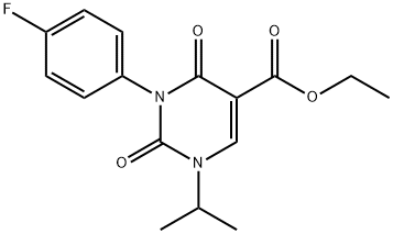 3-(4-氟苯基)-1-异丙基-2,4-二氧代-1,2,3,4-四氢嘧啶-5-甲酸乙酯, 1437323-27-7, 结构式