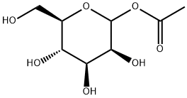β-D-マンノピラノース1-アセタート 化学構造式