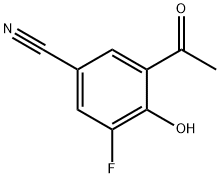 3-乙酰基-5-氟-4-羟基苯甲腈,1441773-93-8,结构式