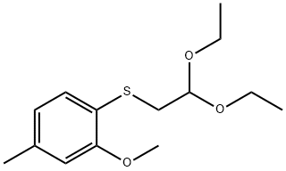 (2,2-diethoxyethyl)(2-methoxy-4-methylphenyl)sulfane 结构式