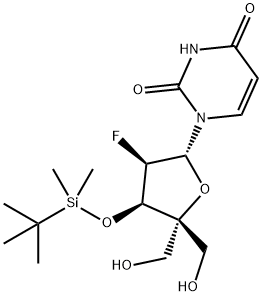 1445379-61-2 Uridine, 2'-deoxy-3'-O-[(1,1-dimethylethyl)dimethylsilyl]-2'-fluoro-4'-C-(hydroxymethyl)-