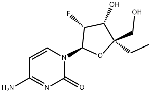 2'-Deoxy-4'-ethyl-2'-fluorocytidine Struktur