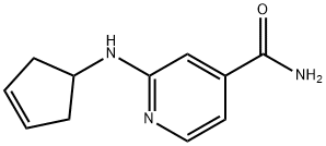 2-[(cyclopent-3-en-1-yl)amino]pyridine-4-carboxa
mide 结构式