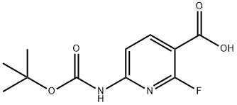 6-((叔丁氧羰基)氨基)-2-氟烟酸, 1445962-38-8, 结构式