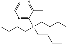 Pyrazine, 2-methyl-3-(tributylstannyl)- Structure