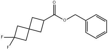 Spiro[3.3]heptane-2-carboxylic acid, 6,6-difluoro-, phenylmethyl ester 化学構造式