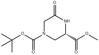 (S) -1-(叔丁基)-3-甲基-5-氧代哌嗪-1,3-二甲酸酯, 1448348-02-4, 结构式