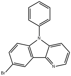8-ブロモ-5-フェニル-5H-ピリド[3,2-b]インドール 化学構造式