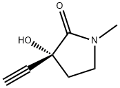 (R)-3-乙炔基-3-羟基-1-甲基吡咯烷-2-酮 结构式