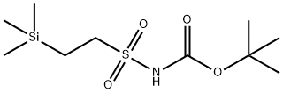 Carbamic acid, N-[[2-(trimethylsilyl)ethyl]sulfonyl]-, 1,1-dimethylethyl ester 化学構造式