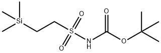 Carbamic acid, N-[[2-(trimethylsilyl)ethyl]sulfonyl]-, 1,1-dimethylethyl ester 结构式