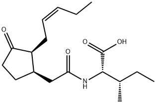 L-Isoleucine, N-[2-[(1R,2S)-3-oxo-2-(2Z)-2-penten-1-ylcyclopentyl]acetyl]- Structure