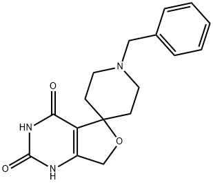 Spiro[furo[3,4-d]pyrimidine-5(1H),4'-piperidine]-2,4(3H,7H)-dione, 1'-(phenylmethyl)- 化学構造式