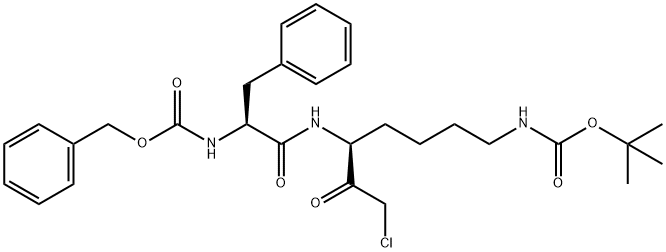 Z-Phe-Lys(Boc)-COCH2Cl Struktur