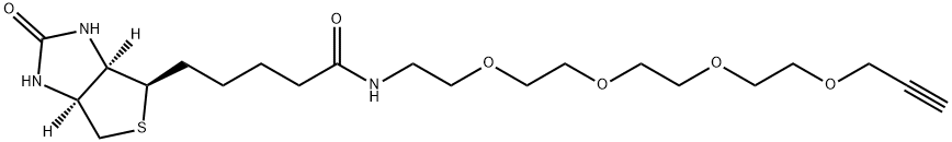 Acetylene-PEG4-biotin conjugate 化学構造式
