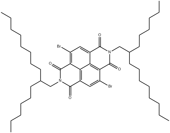 4,9-Dibromo-2,7-bis(2-hexyldecyl)benzo[lmn][3,8]phenanthroline-1,3,6,8(2H,7H)-tetraone Structure