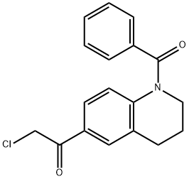 1-(1-benzoyl-1,2,3,4-tetrahydroquinolin-6-yl)-2-chloroethan-1-one Struktur