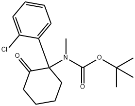 Carbamic acid, N-[1-(2-chlorophenyl)-2-oxocyclohexyl]-N-methyl-, 1,1-dimethylethyl ester 结构式