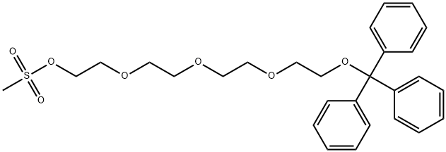 3,6,9,12-Tetraoxatridecan-1-ol, 13,13,13-triphenyl-, 1-methanesulfonate Struktur