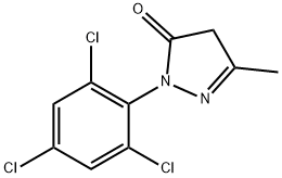 3H-Pyrazol-3-one, 2,4-dihydro-5-methyl-2-(2,4,6-trichlorophenyl)- 化学構造式