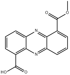 1,6-Phenazinedicarboxylic acid, 1-methyl ester Struktur