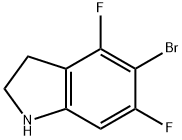 5-溴-4,6-二氟吲哚啉, 1467059-97-7, 结构式