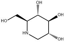 3,4,5-Piperidinetriol, 2-(hydroxymethyl)-, (2S,3S,4S,5R)- Struktur