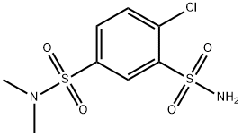 4-chloro-1-N,1-N-dimethylbenzene-1,3-disulfonamide 化学構造式