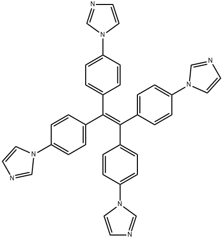 1H-Imidazole, 1,1',1'',1'''-(1,2-ethenediylidenetetra-4,1-phenylene)tetrakis- 化学構造式