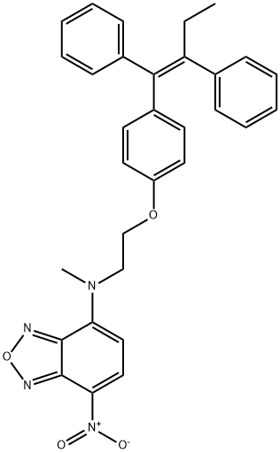 2,1,3-Benzoxadiazol-4-amine, N-[2-[4-[(1Z)-1,2-diphenyl-1-buten-1-yl]phenoxy]ethyl]-N-methyl-7-nitro- Structure