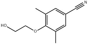 Benzonitrile, 4-(2-hydroxyethoxy)-3,5-dimethyl- 化学構造式