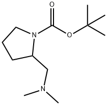 1-Pyrrolidinecarboxylic acid, 2-[(dimethylamino)methyl]-, 1,1-dimethylethyl ester Structure