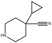 4-Piperidinecarbonitrile, 4-cyclopropyl- 化学構造式